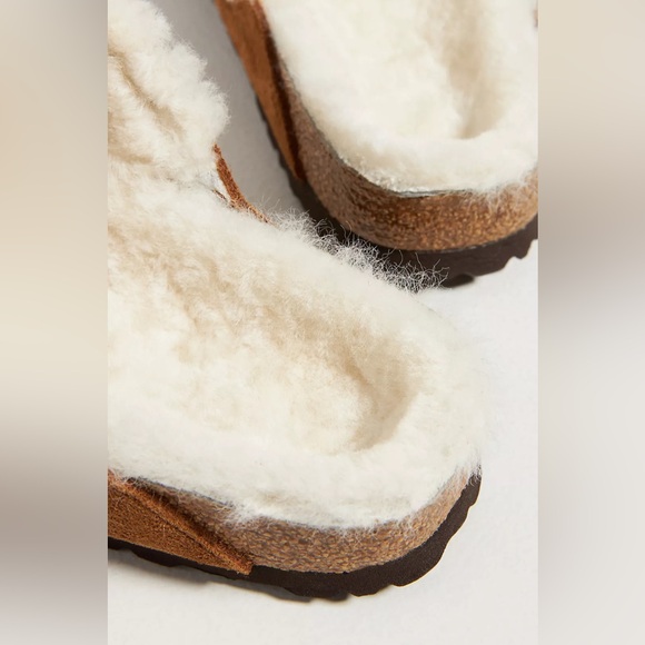 🤎BIRKENSTOCK ARIZONA SHEARLING SANDALS MINK 38 EU 7 US 40 EU 9 US - Picture 4 of 10